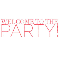 Welcome to the Party Poster Door Sign 