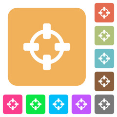 Target rounded square flat icons