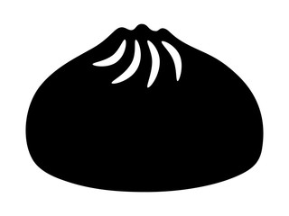 Baozi or bao - Chinese steamed bun flat vector icon for food apps and websites