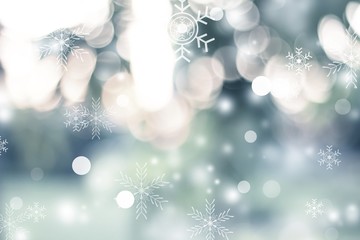 Green blur abstract background. bokeh christmas blurred beautiful shiny Christmas lights