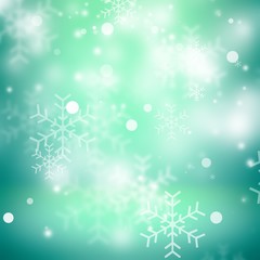 Fototapeta na wymiar white bokeh blur background / Circle light on green background / bokeh christmas blurred