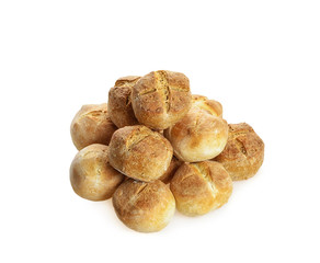 bread rolls isolated on white background