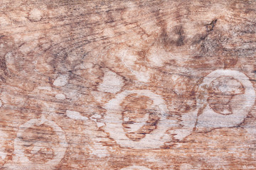 Wood texture background with water stains for interior, exterior or industrial construction concept design.