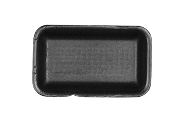 empty food tray isolated on white background - clipping paths