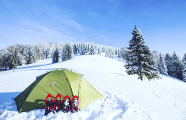 Winter hiking.