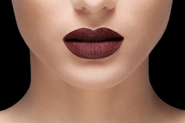 woman brown lips