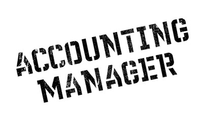 Accounting Manager rubber stamp. Grunge design with dust scratches. Effects can be easily removed for a clean, crisp look. Color is easily changed.