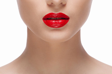 Fototapeta premium woman red lips