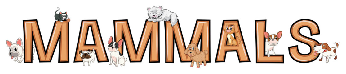 Font design for word mammals