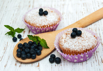 muffins with blueberry