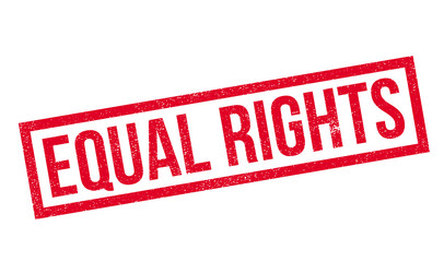 Equal Rights rubber stamp. Grunge design with dust scratches. Effects can be easily removed for a clean, crisp look. Color is easily changed.