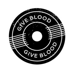 Give Blood rubber stamp. Grunge design with dust scratches. Effects can be easily removed for a clean, crisp look. Color is easily changed.