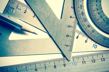 close up a part of silver precision measurement tool