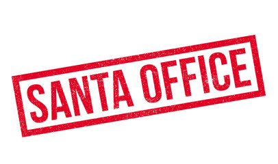 Fototapeta premium Santa Office rubber stamp. Grunge design with dust scratches. Effects can be easily removed for a clean, crisp look. Color is easily changed.