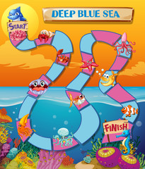 Game template with sea animals