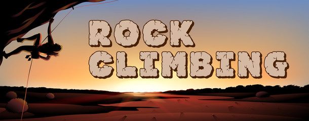 Fototapeta premium Font design for world rock climbing