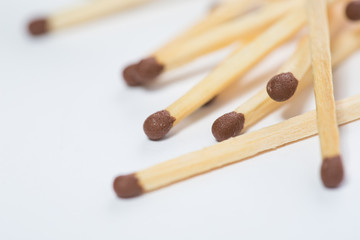 the matches on a white