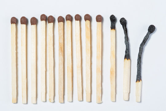the matches on a white
