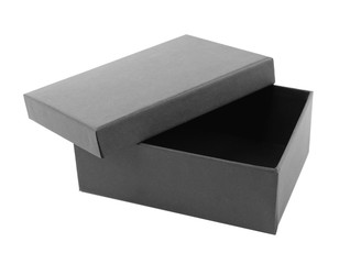 Black empty box on white background