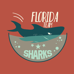 Fototapeta premium Shark emblem