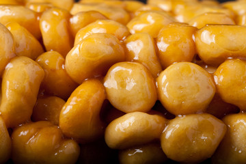 Homemade sweet pastry (chak-chak) fried deep-fried and glued by