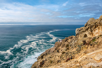 Point Reyes Lighthouse at Pacific coast, built in 1870