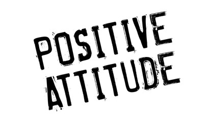 Positive Attitude rubber stamp