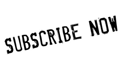 Subscribe Now rubber stamp. Grunge design with dust scratches. Effects can be easily removed for a clean, crisp look. Color is easily changed.
