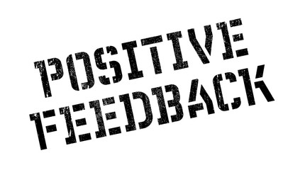 Positive Feedback rubber stamp