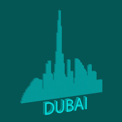 Technology image of Dubai. The concept vector illustration eps10