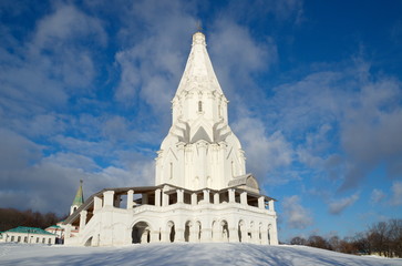 Moscow, Russia - January 20, 2017: The Museum-reserve "Kolomenskoye". The Church of the Ascension