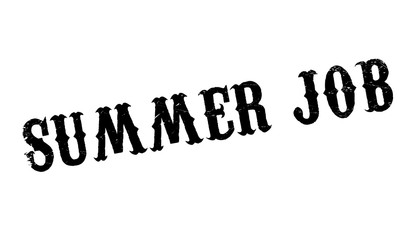 Summer Job rubber stamp. Grunge design with dust scratches. Effects can be easily removed for a clean, crisp look. Color is easily changed.