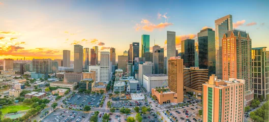 Raamstickers Skyline van de binnenstad van Houston © f11photo