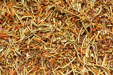 spicy dressing for salad closeup