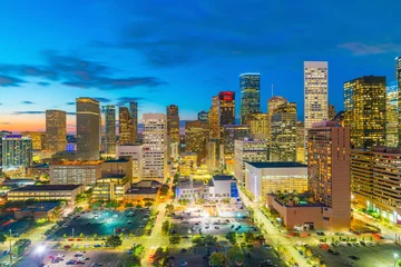 Stoff pro Meter Die Skyline der Innenstadt von Houston © f11photo