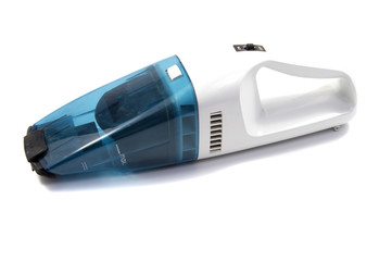 Hand-held vacuum cleaner isolated on a white background