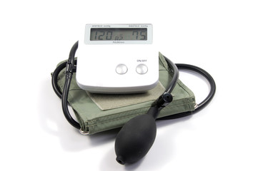 Blood Pressure Monitor Isolated On White Background