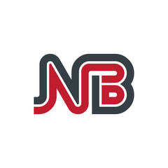 Initial Letter NB Linked Design Logo