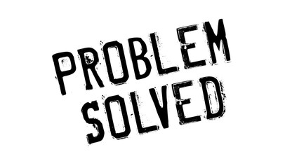 Problem Solved rubber stamp