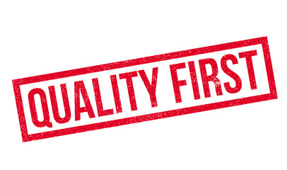 Quality First rubber stamp