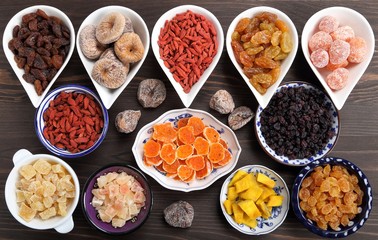 Dried fruits.