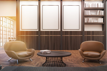 Toned office waiting room