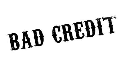 Bad Credit rubber stamp. Grunge design with dust scratches. Effects can be easily removed for a clean, crisp look. Color is easily changed.