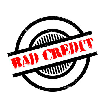 Bad Credit rubber stamp. Grunge design with dust scratches. Effects can be easily removed for a clean, crisp look. Color is easily changed.