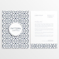 letterhead template with abstract flower pattern