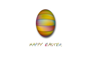 Colorful painted Easter egg, resurrection holiday background 