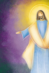 Easter resurrection religious background - the risen Lord Jesus