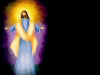 Easter resurrection religious background - the risen Lord Jesus