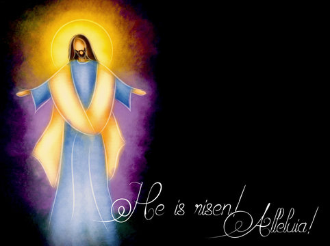 Easter resurrection religious background - the risen Lord Jesus