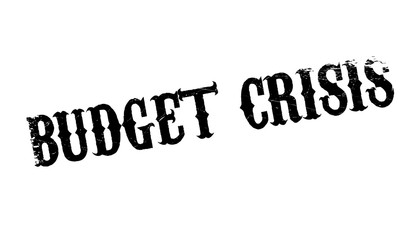 Budget Crisis rubber stamp